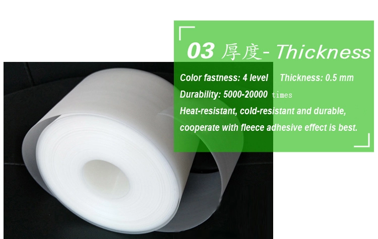 Pp material white injection hook fastener suppliers of velcro