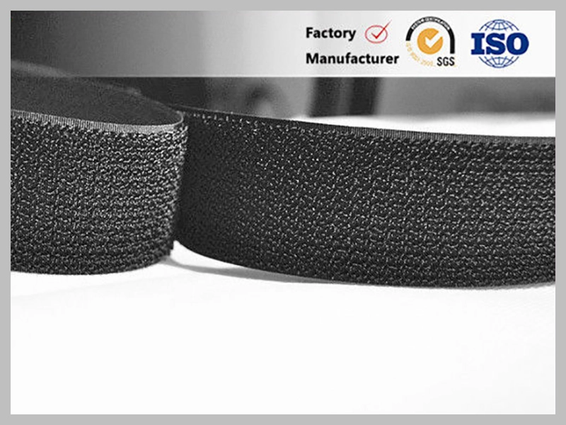Black Reusable Single-Sided Hook and Loop Strap