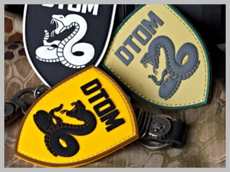Colored Embossed Rubber Badge for Garments Thumb