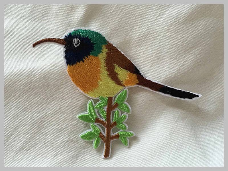 Colorful Flower Heat Transfer Embroidery Label Thumb