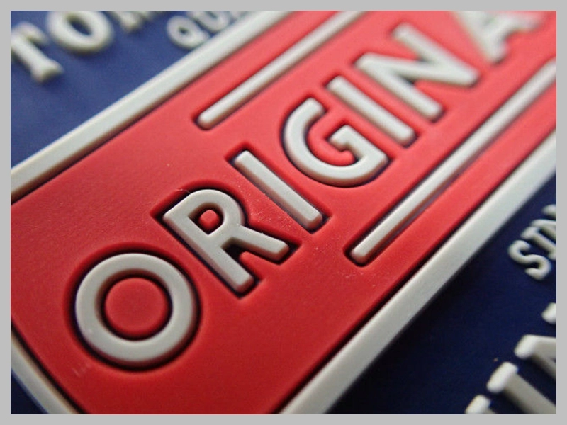 3D PVC Rubber Silicon Bag Label Patch Thumb