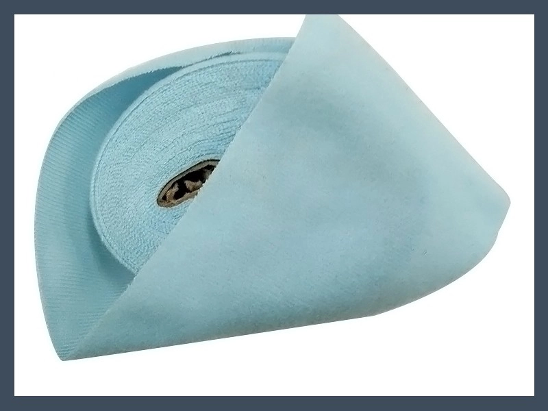 Aqua Blue Hook-Receptive Soft Nylon Loop