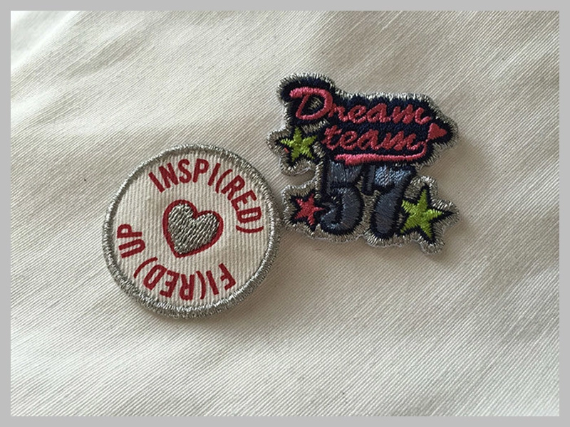 Metal Thread Custom Embroidered Sew-On Badges Thumb