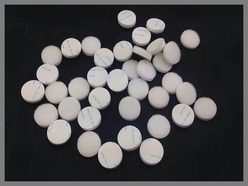 Self-Adhesive White Hook and Loop Coins (25mm)