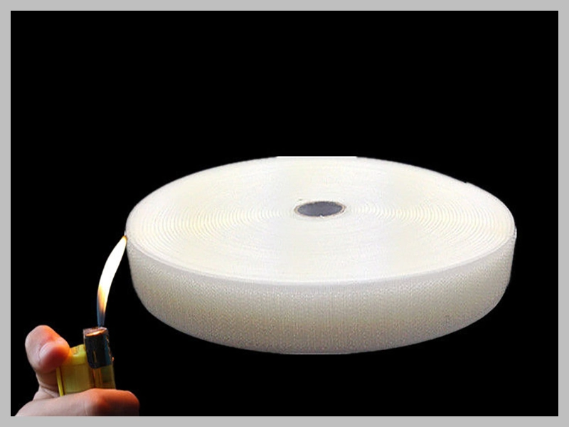 White Sew-On Fire Retardant Hook & Loop Roll