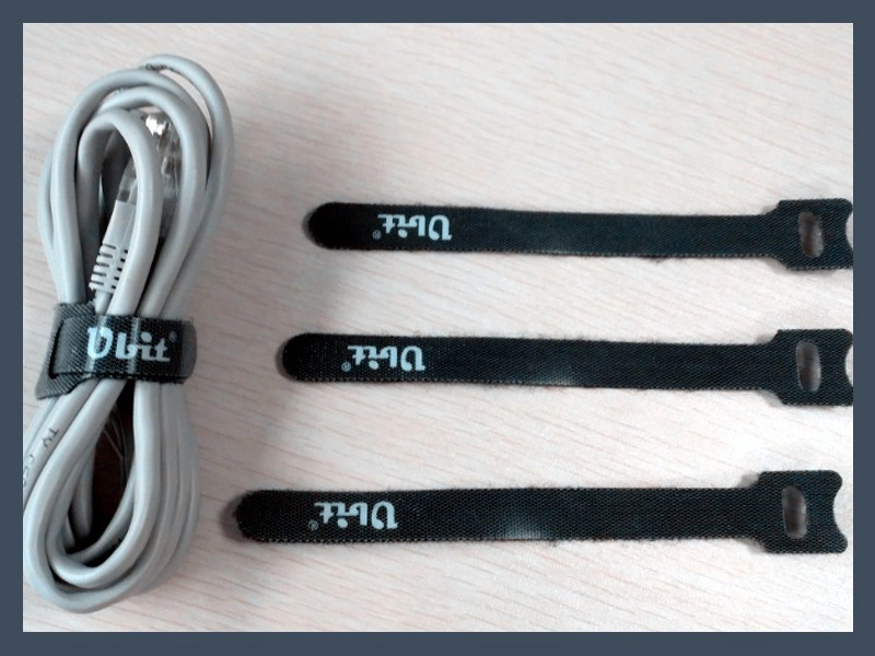 Black T-Type Self-Adhesive Cable Ties Thumb