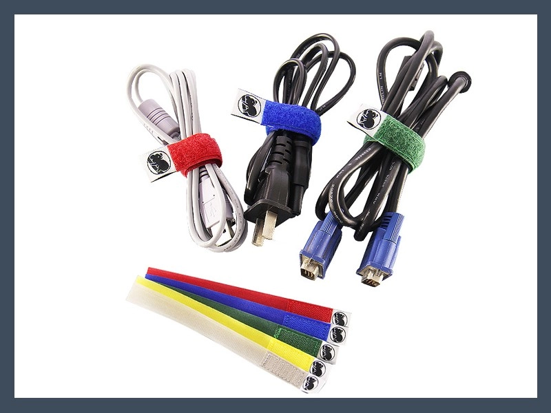 Colored Straight Stripe Hook and Loop Tape Thumb