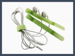 Green Q-Type Hook and Loop Cable Ties
