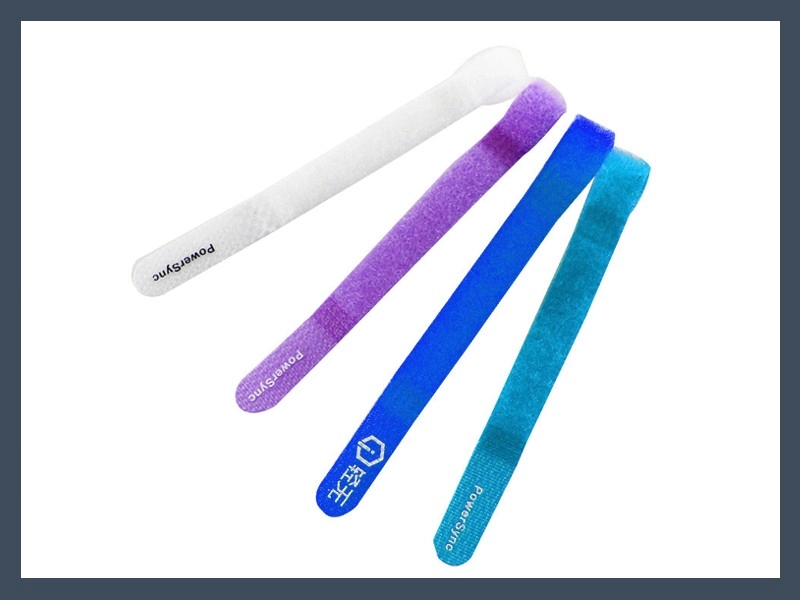 Colored Q-Type Hook and Loop Cable Ties Thumb